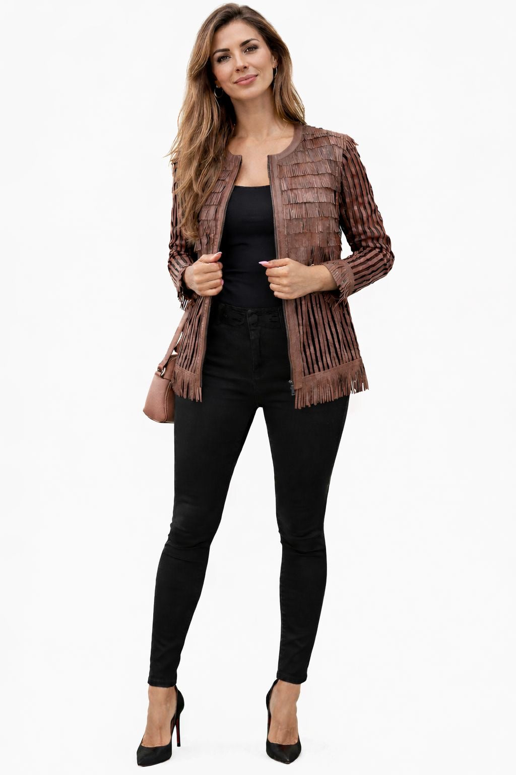 Luxury Fringe Leather Jacket — BelginFrancis New York