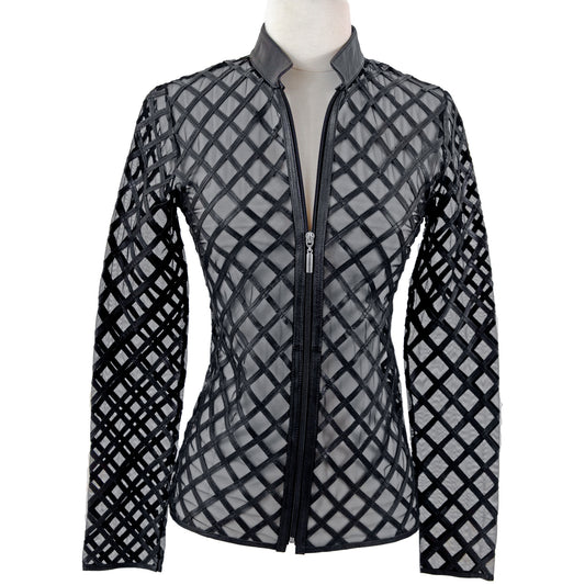 Crisscross Diamond Jacket front view — BelginFrancis New York