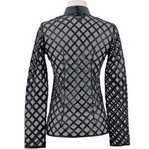Crisscross Diamond Design Leather Jacket BelginFrancis