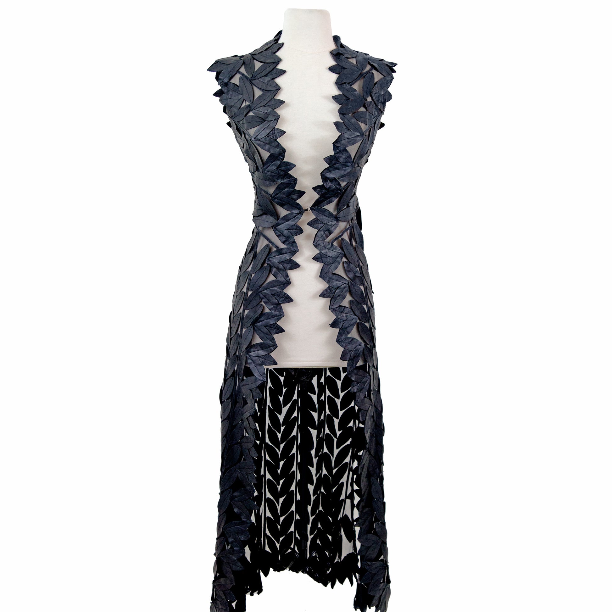 Maxi Leaf Vest front view — BelginFrancis New York