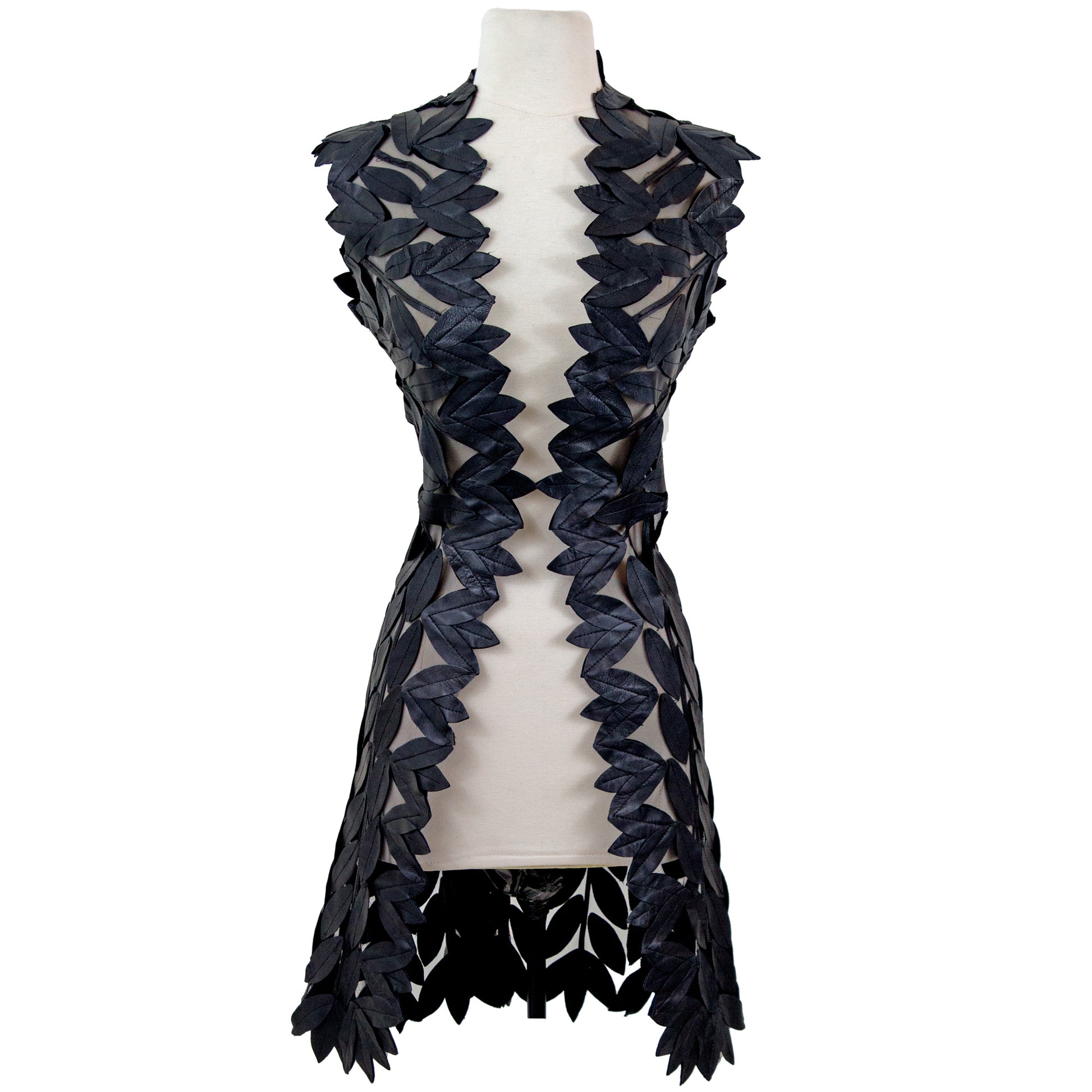 Midi Leaf Vest front view — BelginFrancis New York