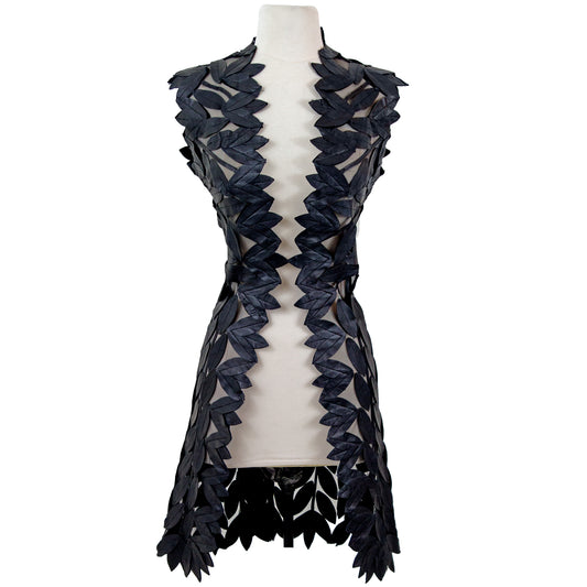 Midi Leaf Vest front view — BelginFrancis New York