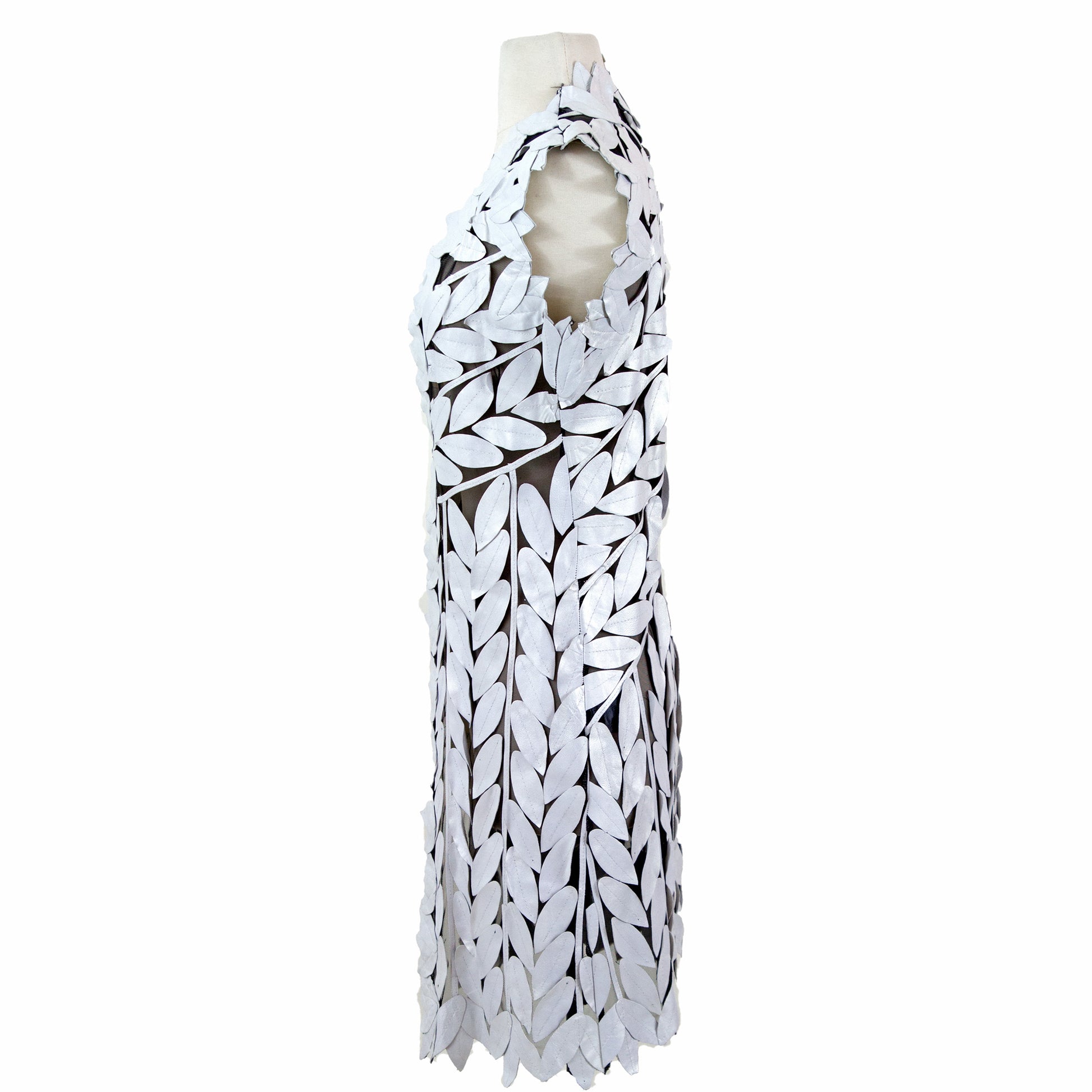 Midi Leaf Vest close-up — leaf-cut detail — BelginFrancis