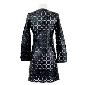 Long Shamrock Design Leather Dress and Jacket BelginFrancis