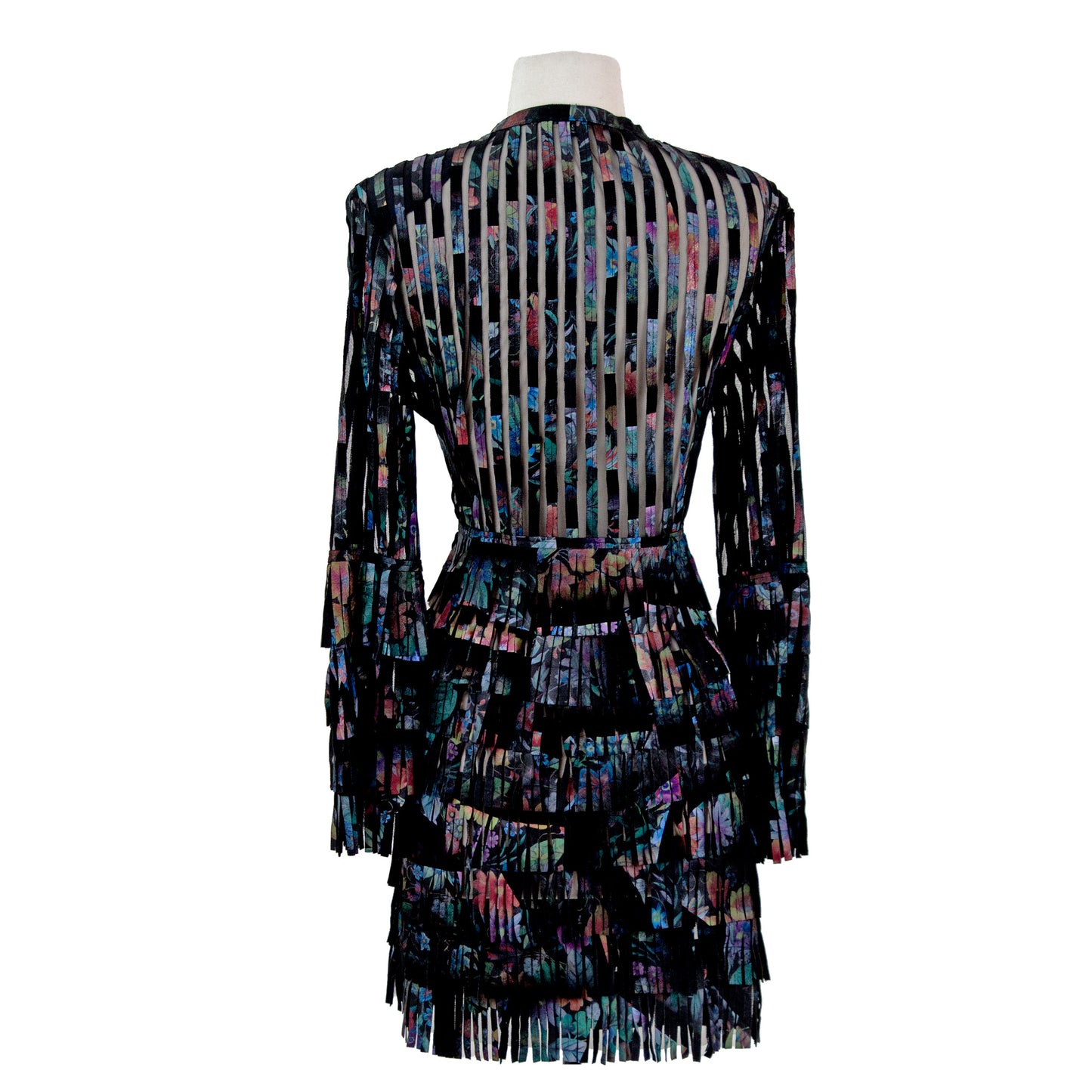 Multi-Fringe Leather Jacket side view